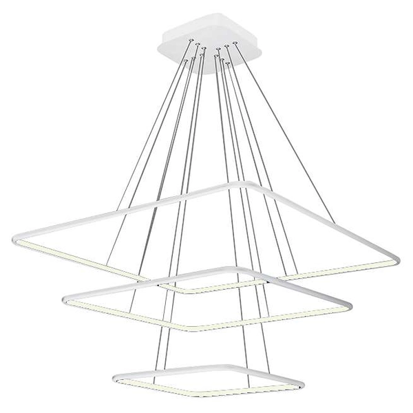 LAMPA wisząca NIX WHITE ML515 Milagro OPRAWA futurystyczna LED 117W 3000K kwadratowe ramki biała