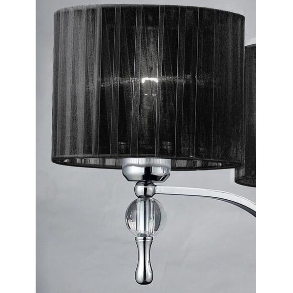 Wisząca lampa pałacowa Impress nad stolik czarna chrom