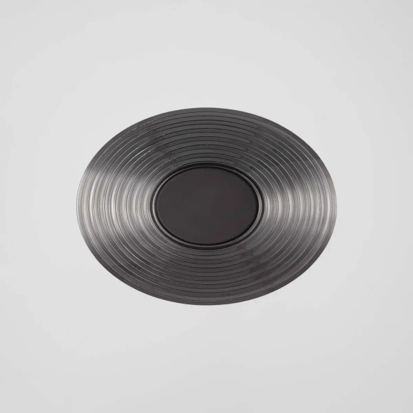 Ryflowana ścienna lampa BERMUDEZ czarna szara LE44930 1xLED 8W 3000K na korytarz
