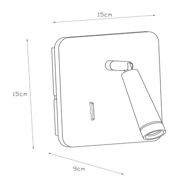 Regulowana lampa ścienna Oregon 77282/03/30 Lucide LED 3W 3000K czarna