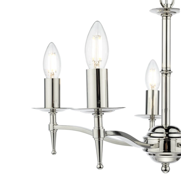 Zwisający żyrandol Marble MAR0538-EH Dar Lighting do salonu pałacowy srebrny