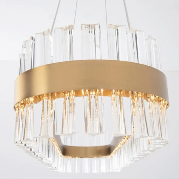 Lampa wisząca kryształowa 22041 LED 68W 3000K nad stół crystals złoty
