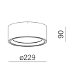 Minimalistyczne oczko sufitowe białe RING rim LED 17W 3000K okrągłe do salonu 47020-M930-D9-00-13