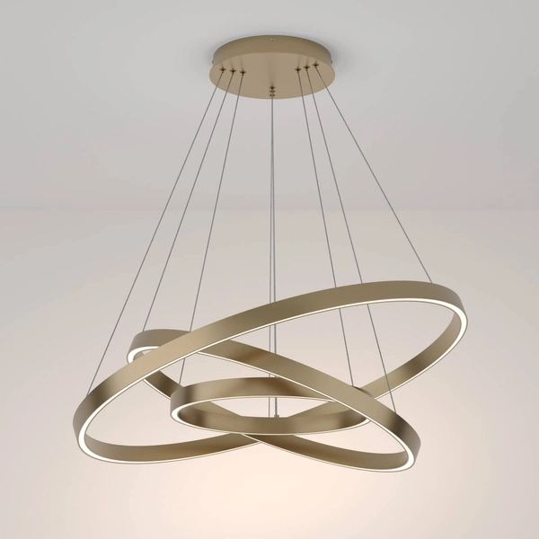 Ledowa lampa wisząca Rim MOD058PL-L100BS4K 115W ringi mosiądz