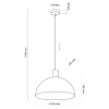 Wisząca nad stół lampa Oslo Sabia 11010 okrągły abażur beżowy