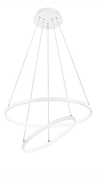 Jadalniana lampa wisząca Banos okręgi LED 85W białe