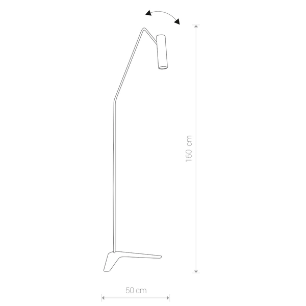 Podłogowa lampa kierunkowa Eye 6506 reflektorowa do sypialni czarna