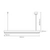 Podłużna lampa wisząca Lungo MLP8912 LED 18W czarna