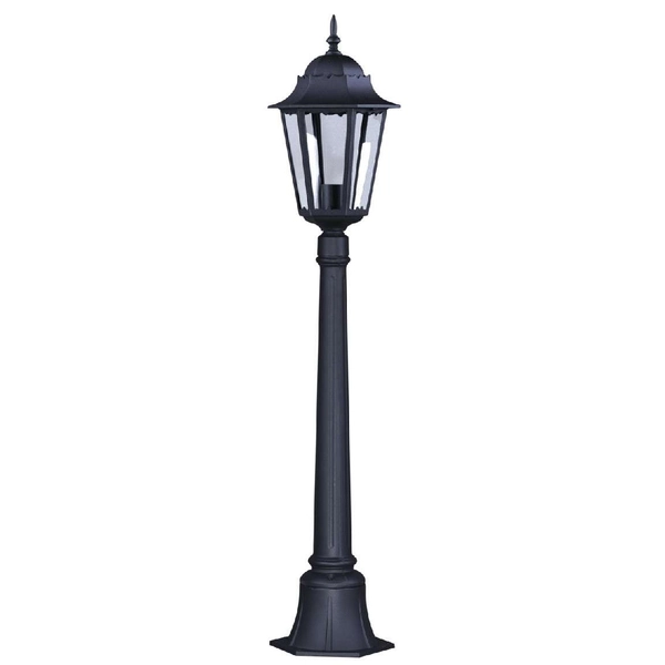 Zewnętrzna LAMPA stojąca Lozana K-6006A Kaja ogrodowa OPRAWA klasyczna latarenka outdoor metalowa IP44 czarna