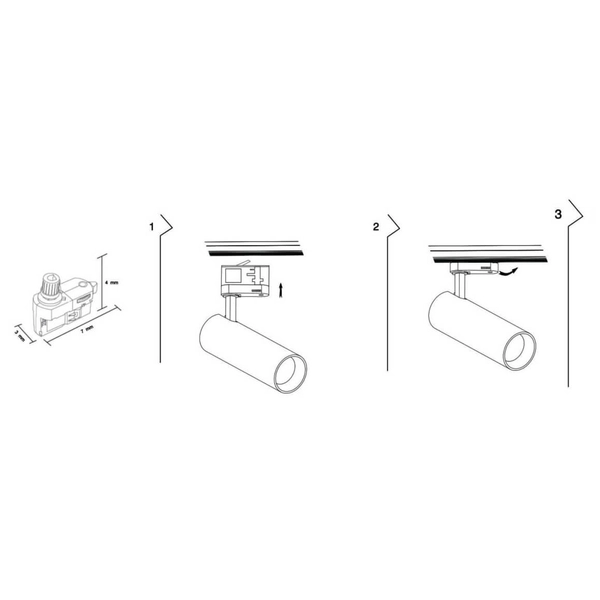 Reflektor do szynoprzewodu 3 - fazowego Magnum LP-8120/3F BK LED 20W regulacja barwy czarny