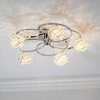Kryształowa lampa sufitowa Talia 76595 Endon metal szkło transparentny chrom