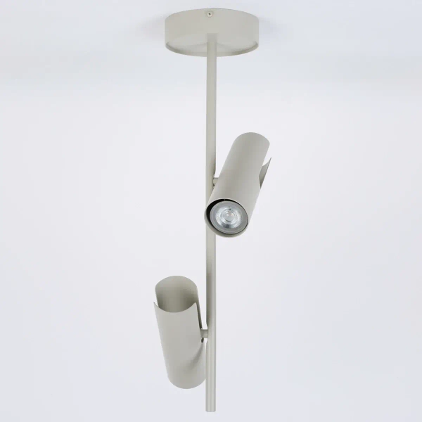 Plafon do sypialni Leda 2 41148 z regulacją tubki szare beżowe