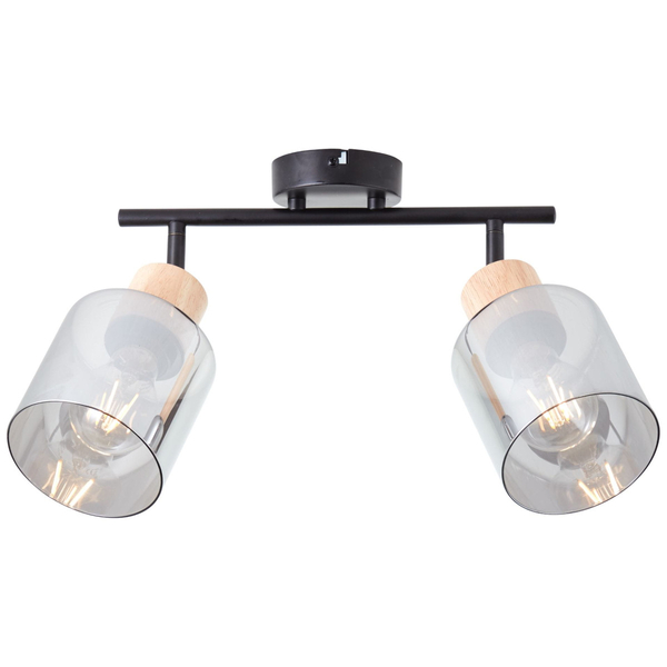 Sufitowa lampa Weald 99838/93 szklane klosze czarna przydymiona