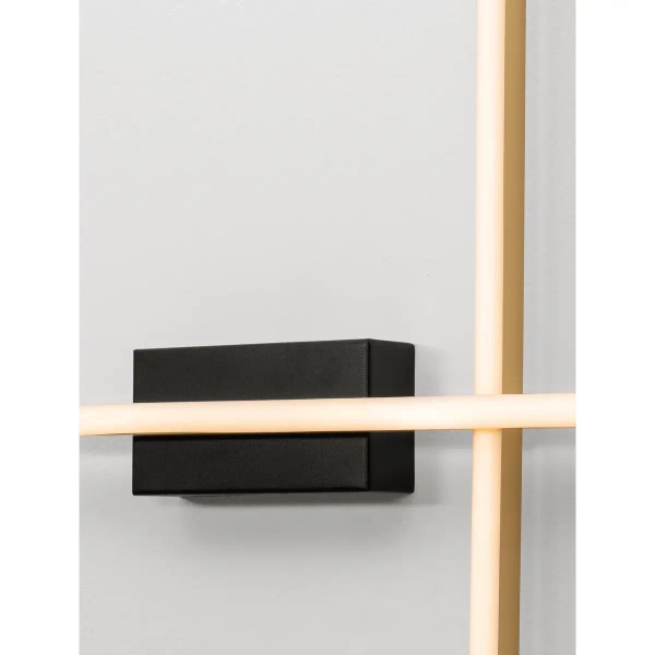 Ledowa ścienna lampa CATERVO LE45473 LED 14W 3200K czarna złota