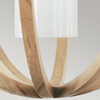 Lampa wisząca na łańcuchu Allier FE-ALLIER-P-L-LW Feiss drewniana brązowa