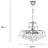 LAMPA wisząca Monte Carlo 6247/3 8C Elem metalowa OPRAWA crystal ŻYRADNOL glamour zwis chrom