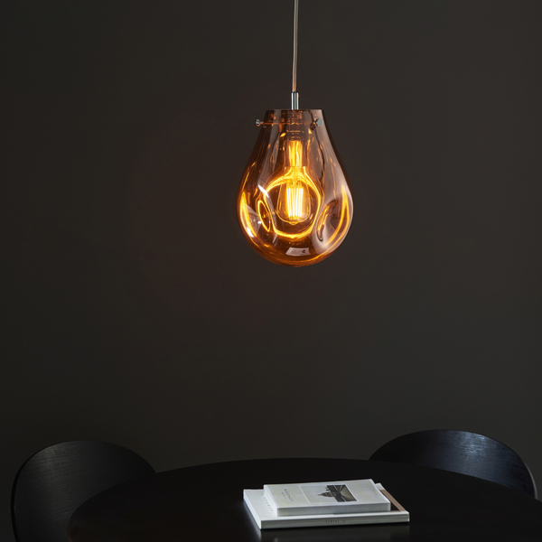 Designerska lampa wisząca L&-199516 Light& szklana gruszka miedziana