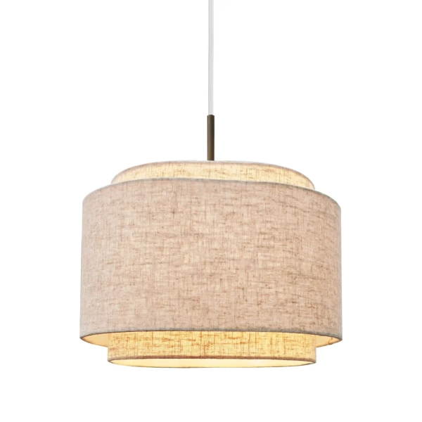 Wisząca lampa ekologiczna TAKAI beżowa 2620003018 1xE27 nad stół do salonu