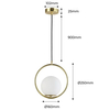 Wisząca lampa Milano ABR-LWMR-E27 Abruzzo bańka zwis czarna biała