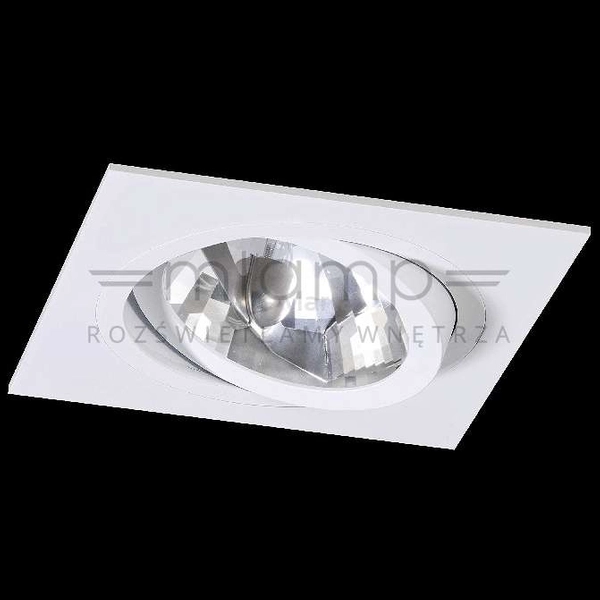 Oczka LAMPA sufitowa Faro I Bianco Orlicki Design metalowa OPRAWA podtynkowa wpust kwadratowy biały