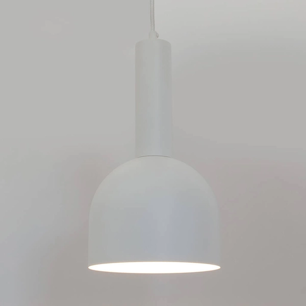 Zwisająca lampa Vitrum 41110 do przedpokoju półokrągła biała