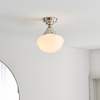 Szklana lampa przysufitowa Camberley 96171 srebrny biały