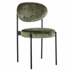 Okrągłe aksamitne krzesło Kaylee S4585 MOSS CHENILLE Richmond Interiors stylowe zielone