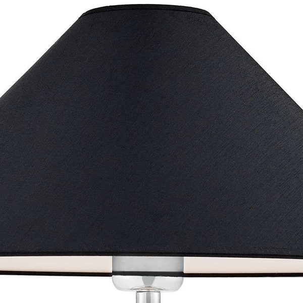 Szklana LAMPA stołowa REA 40602102 Kaspa abażurowa LAMPKA nocna czarna