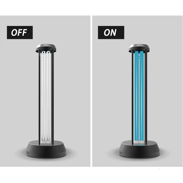 Antybakteryjna LAMPA stojąca MDECO AR-UV-DL-01 metalowa OPRAWA bakteriobójcza do dezynfekcji