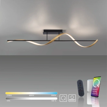 Sufitowa lampa Q-SWING mosiądz antracyt 6385-13 1xLED 24W CCT do salonu