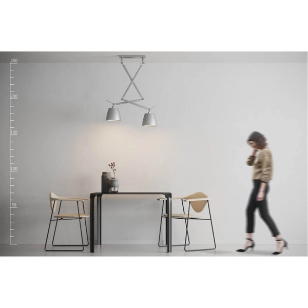 Metalowa lampa wisząca Zyta reflektorki czarne aluminium