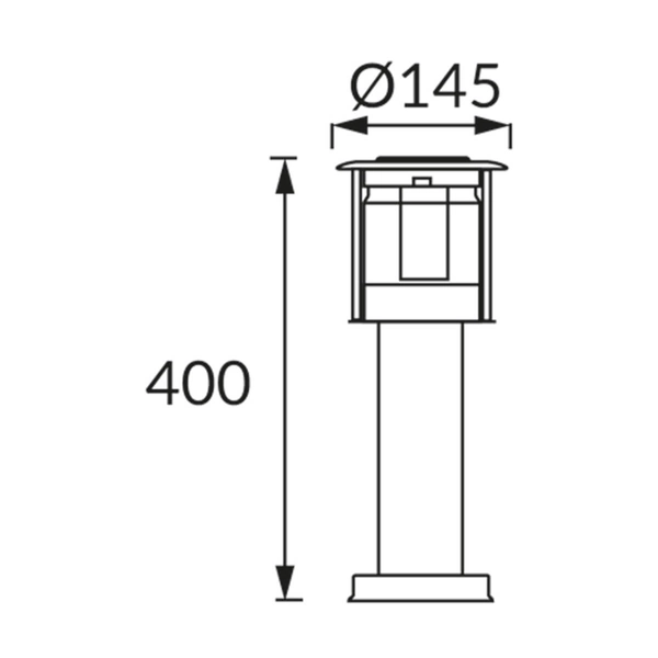 Solarna lampa stojąca Estera 03552 Ideus LED 0,12W IP44 chrom