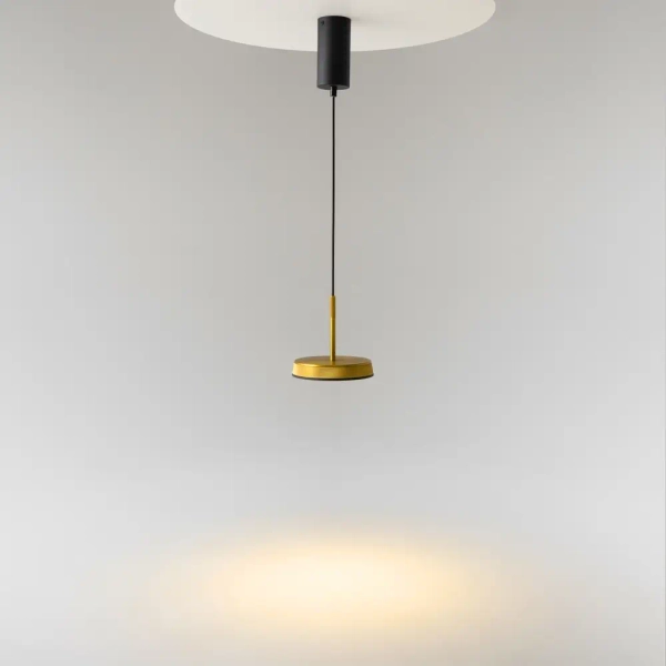 Okrągła wisząca lampa El MOD041PL-L15G3K LED 12W 3000K mosiądz