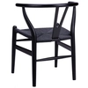 Czarne krzesło nowoczesne Wishbone KH1501100119 drewniane do salonu