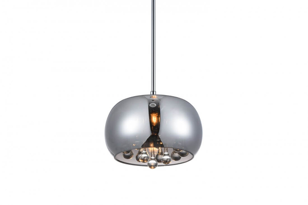 Wisząca lampa salonowa Burn z kryształkami chrom crystal