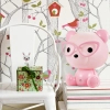 Lampka stołowa z włącznikiem Miś okularnik 327208 LED 2,5W USB różowa