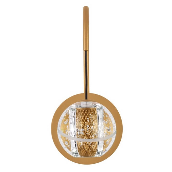 Kinkiet ścienny CUYO LE44211 LED 4W 3000K bombka złoty przezroczysty