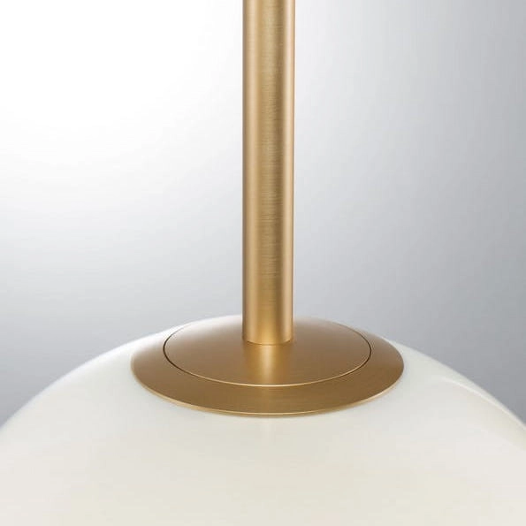 Wisząca LAMPA modernistyczna PEREZ LE41746 Luces Exclusivas szklana OPRAWA ball ZWIS kula biała złota