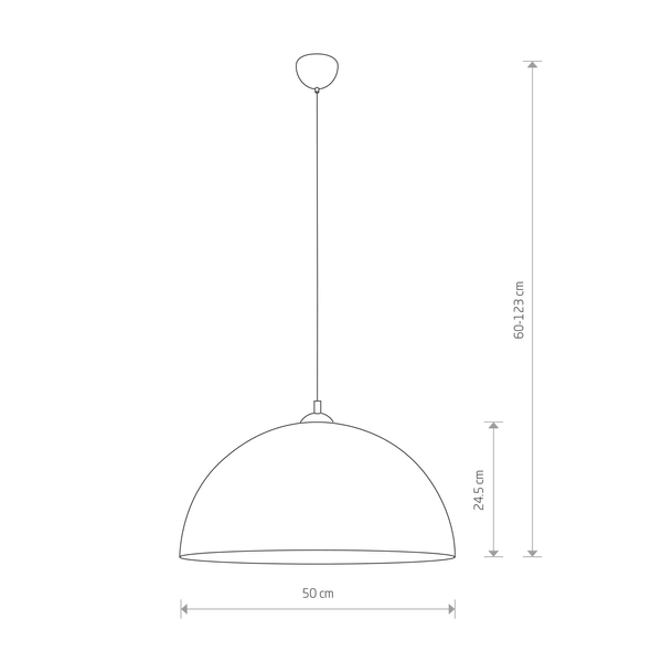Metalowa lampa wisząca Hemisphere 10296 Nowodvorski okrągła brązowa