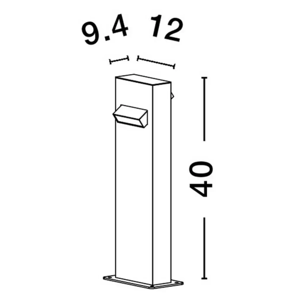 Zewnętrzny słupek MONCLOVA LE71479 stojąca lampa LED 9W czarna