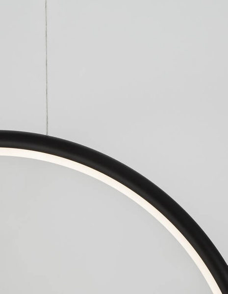 Lampa wisząca ring Fria LE41394 Luces Exclusivas kula LED 256W 3000K czarna
