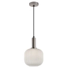 Wisząca lampa kula nad stół Penzi PND-31981-1S-SC-WH srebrna biała