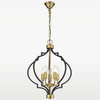 Wisząca lampa Nashville p05179bk Cosmolight pałacowa metal czarna złota