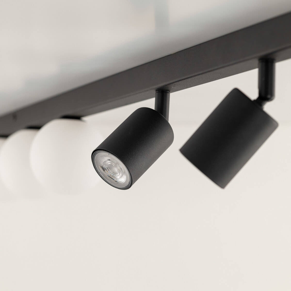 Sufitowa lampa do kuchni Vox 10003 listwa kule rurki czarna biała