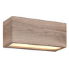 Tarasowa lampa ścienna Mayenne 218560235 IP44 kostka prostokąt drewniana outlet