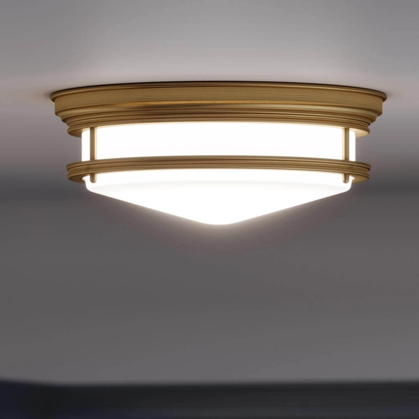 Sufitowa lampa Hadley HK-HADLEY-F-BR Hinkley IP44 biały szczotkowany brąz