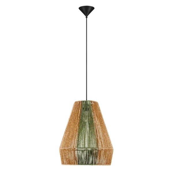 Sznurkowa lampa wisząca GRANIVO LE45348 boho drewniana brązowa
