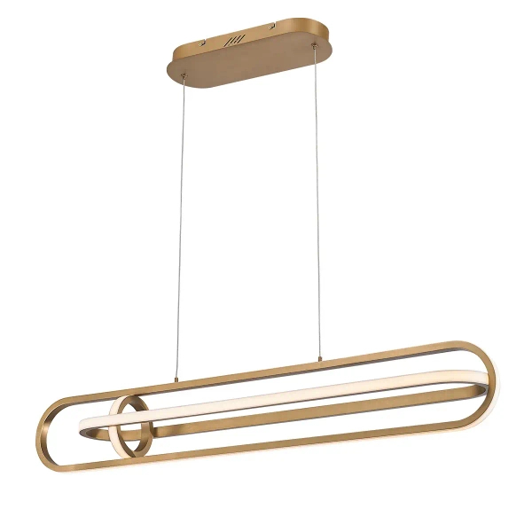 Wisząca lampa owalna Demark QN-DEMARK-LP-BG LED 58W 3000K nad stół złoty