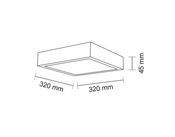 Natynkowa lampa sufitowa NOMI 1150 Shilo LED 13W 3000K kwadratowa czarna