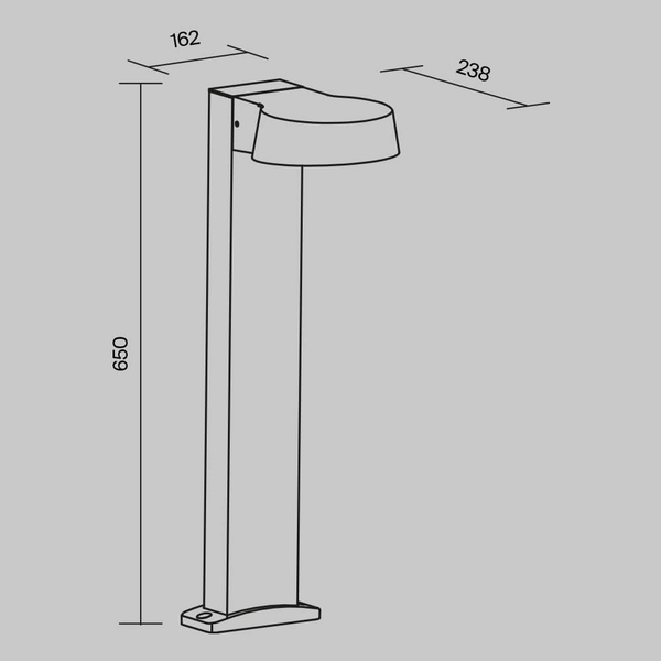 Lampa stojąca zewnętrzna Share O443FL-L12GF3K IP54 LED 12W 3000K grafitowa